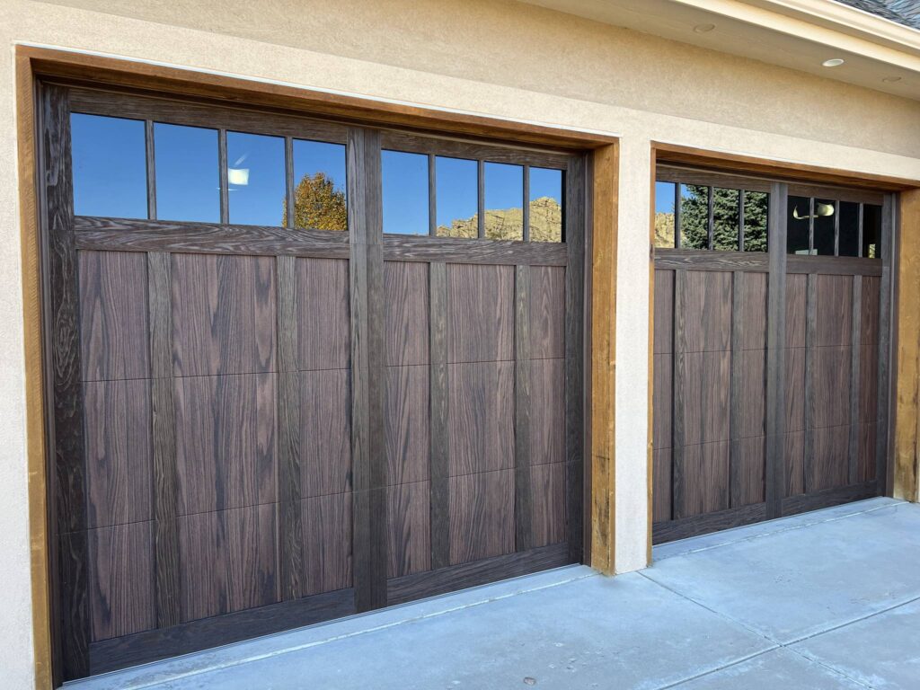 new wood garage door installation